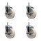 Service Caster 5'' Nylon Wheel Swivel 7/16'' Grip Ring Stem Caster Set with Brake, 4PK SCC-GR20S514-NYS-TLB-716138-4 - alternate 1
